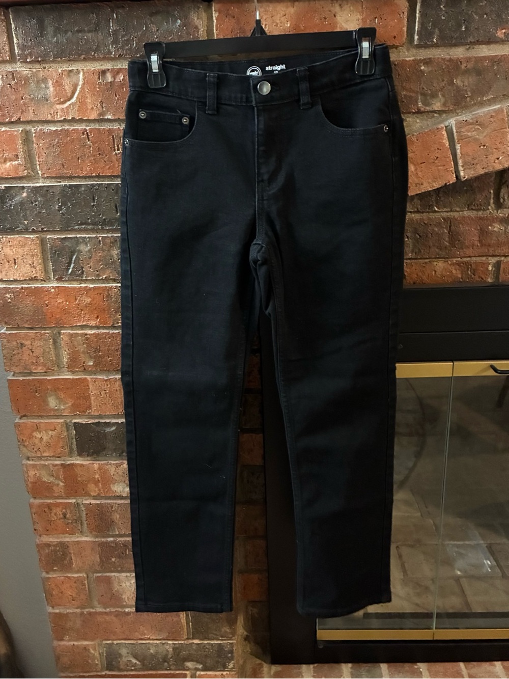 Set of wonder nation Boys Straight leg jeans and button down shirt